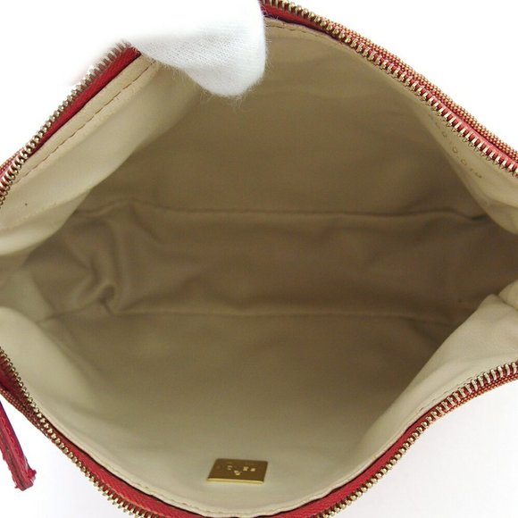 FENDI Handbag Zucchino Canvas ~ Leather Auth USED T19870 - Picture 3 of 7